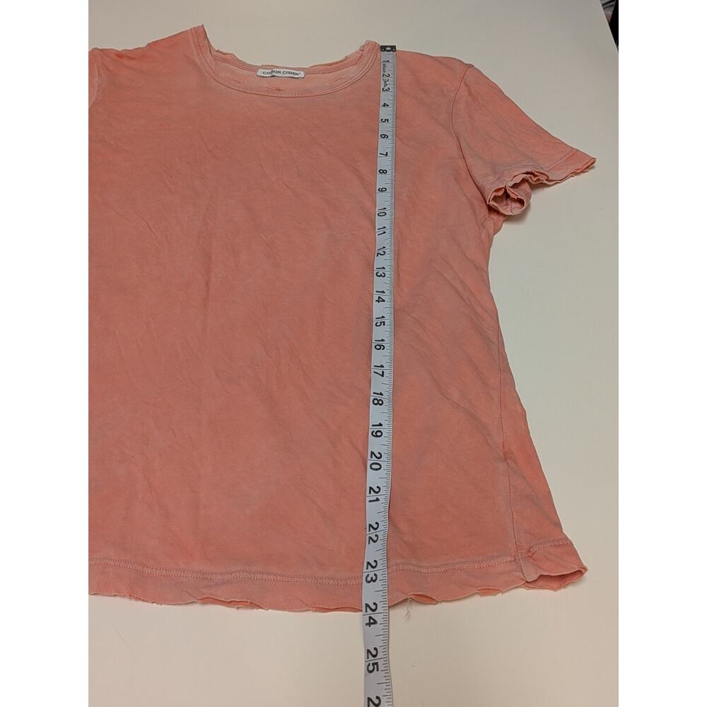 Cotton Citizen Womens Basic Salmon Pink T-Shirt Size XS Distressed - Picture 5 of 5